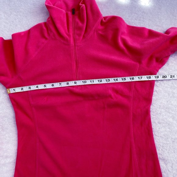 Columbia NWOT Women's Light Weight Fleece, Half Zip Pull Over, Pink, Size Medium - Picture 3 of 10